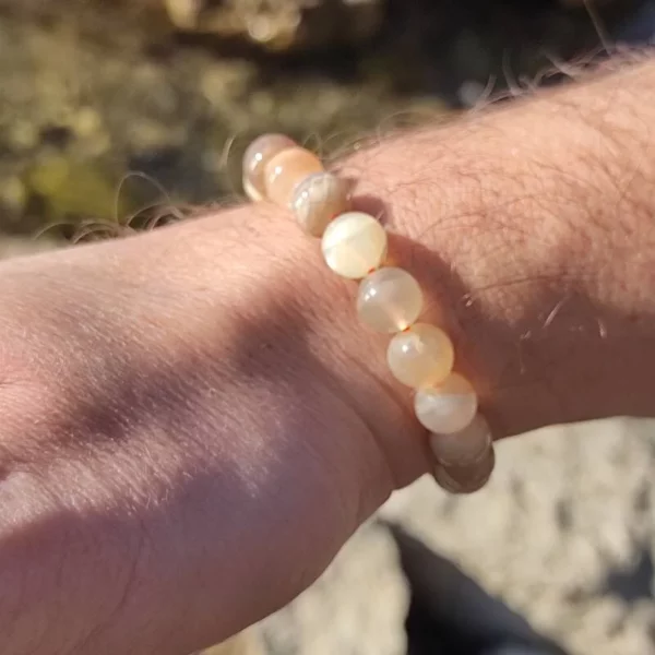 Bracelet Perles Pierre de Lune Multicolore – Image 3