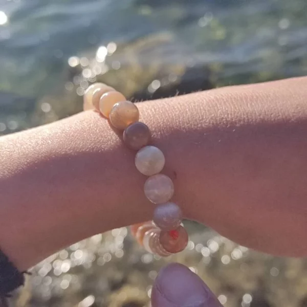 Bracelet Perles Pierre de Lune Multicolore – Image 4