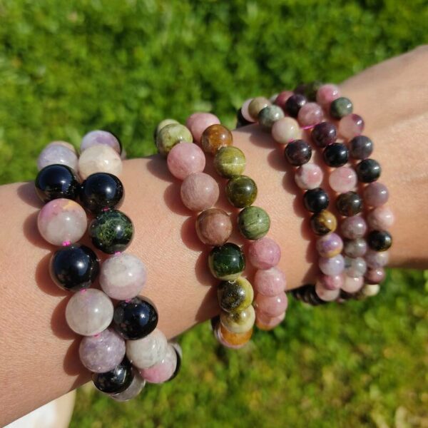 Bracelet Perles Tourmaline Multicolore – Image 2