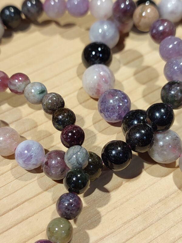 Bracelet Perles Tourmaline Multicolore – Image 4