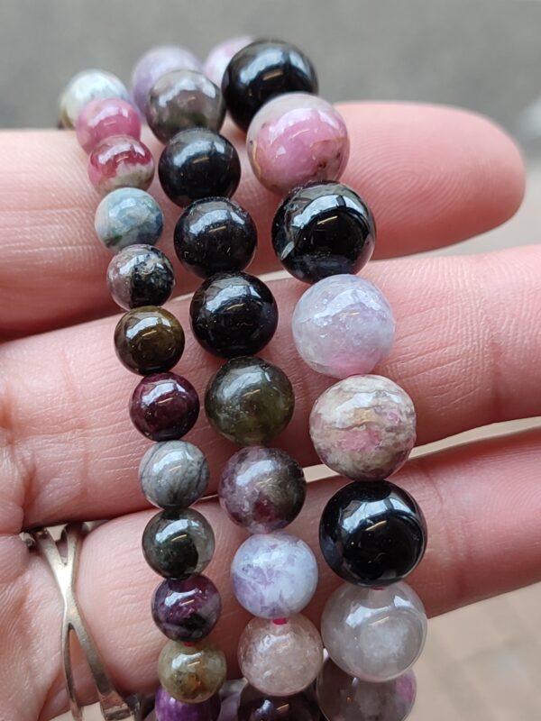 Bracelet Perles Tourmaline Multicolore – Image 5