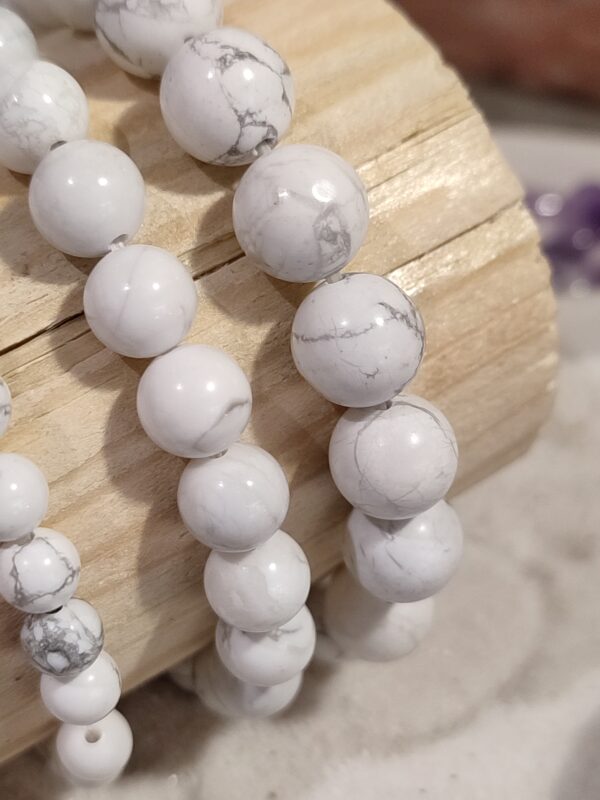 Bracelet perles Howlite Blanche – Image 3