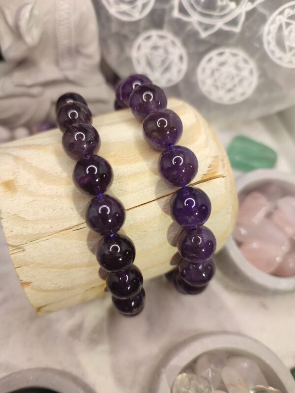 Bracelet Perles Améthyste Brésil – Image 3