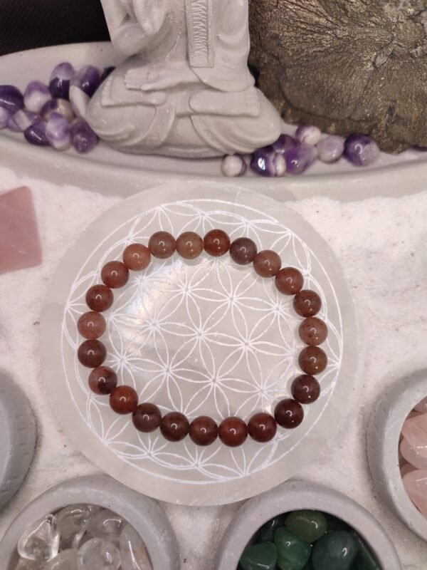 Bracelet Perles Aventurine Rouge/Orange – Image 3